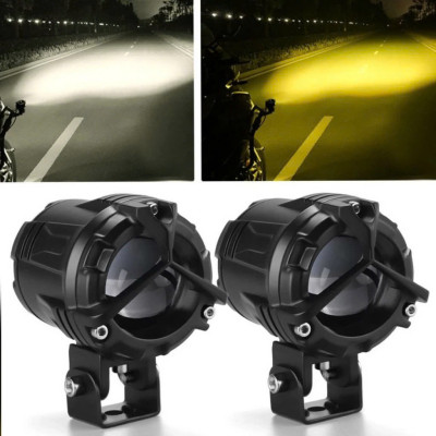 Đèn Trợ Sáng S40 Plus 65W Bi Cầu VIP – Cốt Vàng Pha Trắng, Chống Chói Siêu Sáng Cho Ô Tô Xe Máy