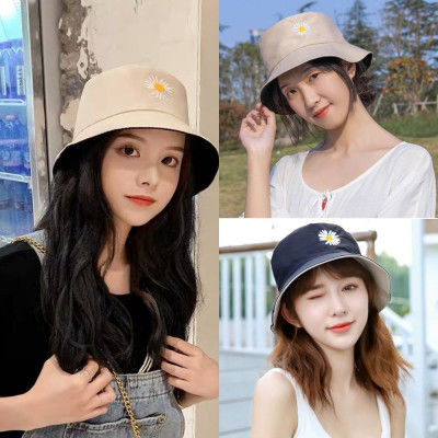 Mũ Vành Nhỏ, Mũ Bucket Hoa Cúc, Mũ Bucket Cụp Phong Cách Swag Siêu Xinh MD07
