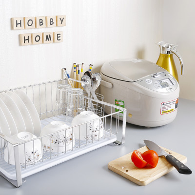 Kệ chén đa năng 1 tầng kèm ống đũa Inox 304 Hobby Home Decor KC2