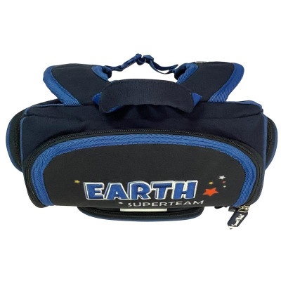 Ba Lô Học Sinh Chống Gù Smart Kids - Earth Super Team - Xanh Đen - B-013