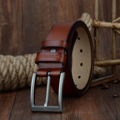 Thắt Lưng Da Bò Chính hãng COWATHER CF001 Nâu Vàng