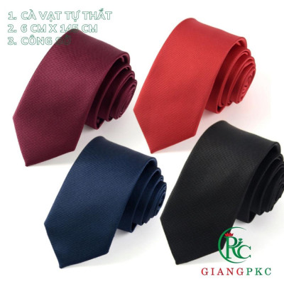 Cà vạt nam công sở kẻ tăm tự thắt 6cmx 150cm Giangpkc