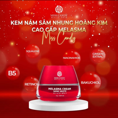 Bộ 5 Sản Phẩm Trắng Da Mờ Thâm, Sạm, Nám, Tàn Nhang MISS CANDY Gồm: Serum HA Peptide 30ml + Kem Nám Sâm Nhung Hoàng Kim 25g + Kem Dưỡng Trắng Da Face Nano 30g + Kem Chống Nắng Dưỡng Trắng Da 50g + Nước Hoa Hồng Tái Sinh Làn Da 120ml - Gia Tuệ House