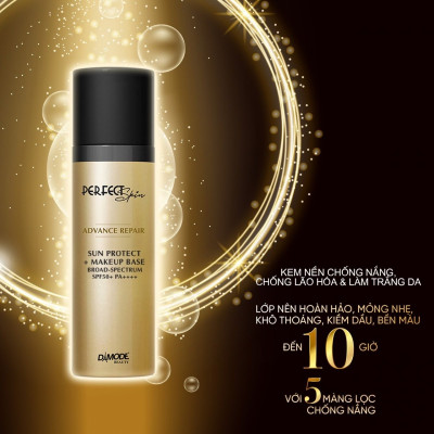 Kem nền đi nắng dưỡng trắng sáng da SUN PROTECT MAKEUP BASE BROAD SPECTRUM SPF50+ DAMODE chai 30ml
