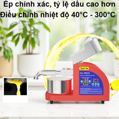 Máy ép dầu ăn thực vật chuyên nghiệp nâng cấp hoàn toàn mới thương hiệu Mỹ cao cấp Septree X10 - Hàng chính hãng (BH 1 NĂM)
