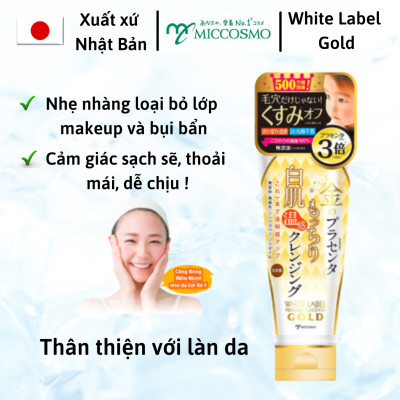 [DƯỠNG TRẮNG TOÀN DIỆN] Combo Bộ Sản Phẩm Dưỡng Da Cao Cấp Nhau Thai Nhật Bản MICCOSMO White Label Gold (Nước Hoa Hồng, Gel Tẩy Trang, Kem Dưỡng, Kem Mắt - CB09)