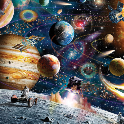 Bộ Tranh Xếp Hình Minh Châu 330 Mảnh – The Solar System (Kích Thước 30x44cm)