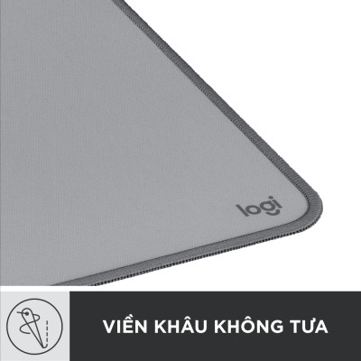 Bàn di chuột cỡ lớn Logitech Desk Mat - Đế cao su chống trượt, lướt dễ dàng, bề mặt chống đổ tràn, bền bỉ, nhỏ gọn - Hàng chính hãng