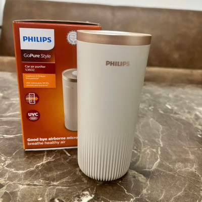 Máy khử mùi, lọc không khí ô tô dạng cốc Thương hiệu Hà Lan cao cấp Philips S3602, Công Suất 2W - Bảo Hành 24 Tháng (Hàng Nhập Khẩu)