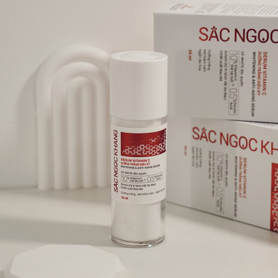 Bộ Combo Dưỡng Da Sắc Ngọc Khang [Serum Dưỡng Trắng Da Vitamin C + Kem Dưỡng Da Ban Ngày/Đêm]