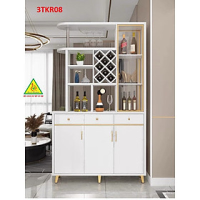 Vách ngăn kiêm tủ rượu trang trí phòng khách 3TKR08 - Nội thất lắp ráp Viễn Đông ADV