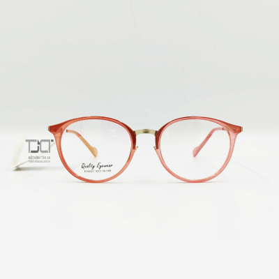 GỌNG KÍNH CẬN NỮ, PHOM TRÒN, GỌNG KIM LOẠI, MÀU HỒNG THỜI TRANG , CHÍNH HÃNG ESSENTIALS E60001-PNK