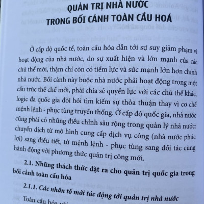 Nhà Nước Và Pháp Luật Trong Bối Cảnh Toàn Cầu Hoá 
