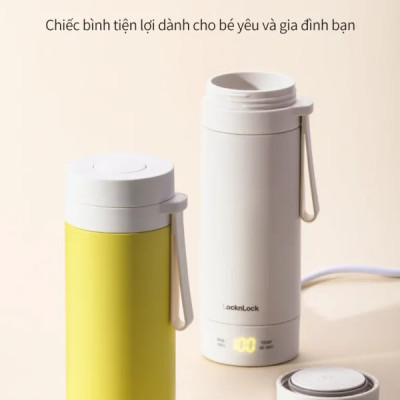 Bình đun giữ nhiệt LocknLock 300ml EJC723IVY, Hàng chính hãng, thép không gỉ, giữ ấm 8 cấp độ - JoyMall