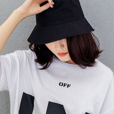 Nón bucket đen trơn thời trang Hàn Quốc dành cho cả nam và nữ NK482