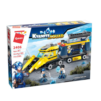 Đồ chơi lắp ráp mô hình Phòng thí nghiệm xử lý đá Kyanite di động Qman 2406 (291 mảnh ghép)