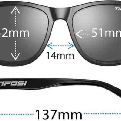 Kính mát thể thao Unisex Tifosi Swank - Gọng Crystal Sky Blue, Tròng Smoke Bright Blue