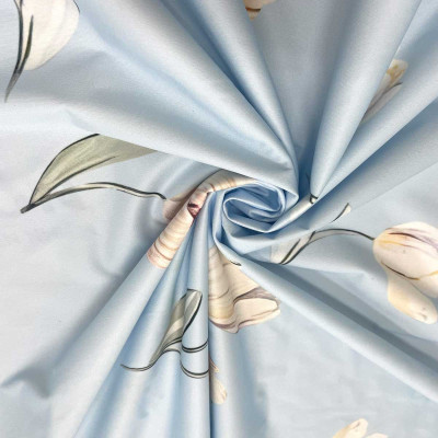 Ga chống thấm Cotton LoveMama họa tiết Hoa Tulip mềm mại thoáng mát loại 1