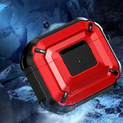 Bao Case Chống Shock Armor cho Airpods Pro / AirPods 3 / Airpods Pro 2 Có Khóa Chống Thất Lạc Rơi Tai Nghe - Hàng Chính Hãng