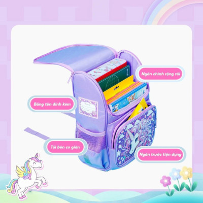 Cặp Chống Gù Bé Gái - Thiên Long BP-018 - Unicon - Màu Tím