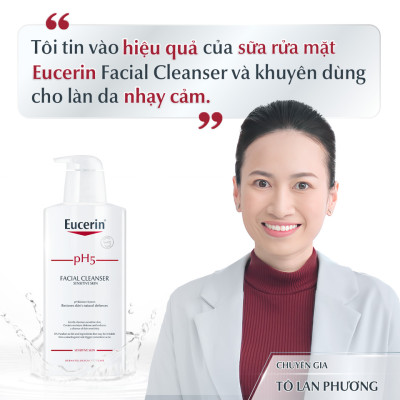 Sữa rửa mặt không gây kích ứng cho da nhạy cảm Eucerin pH5 Facial Cleanser 400ml