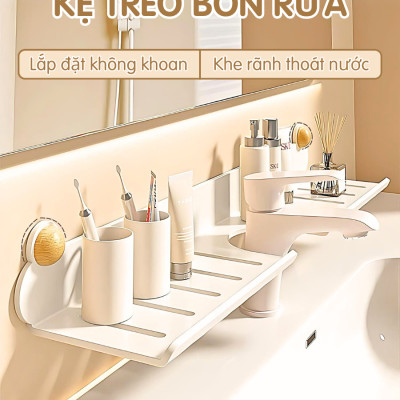 Kệ phòng tắm đa năng Dola Home treo tường kệ để đồ trong nhà tắm, bồn rửa tay, kệ rửa chén tiện lợi