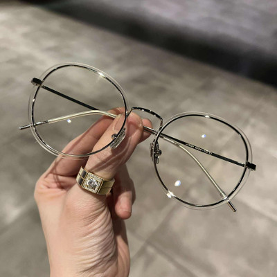 Kính Mắt tròn trong suốt gọng nhẹ không viền