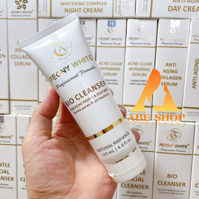 Sữa Rửa Mặt Mụn PEONY WHITE - BIO CLEANSER - Làm Sạch - Cân Bằng Da - Giảm Tác Nhân Gây Mụn 125ml