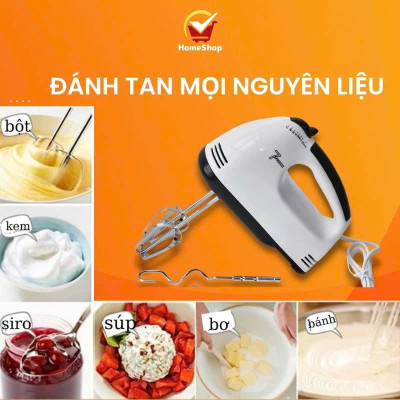 Máy Đánh Trứng Cầm Tay 7 Cấp Độ Siêu Khỏe – Đánh Kem, Trộn Bột, Tạo Bọt Nhuyễn Đều Dễ Dàng