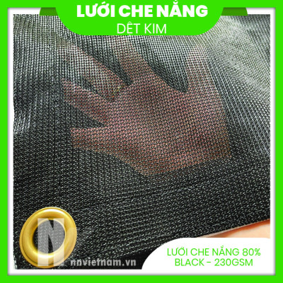LƯỚI CHE NẮNG - MAY VIỀN, KHUY - MÀU ĐEN - SIZE 2M X 4M