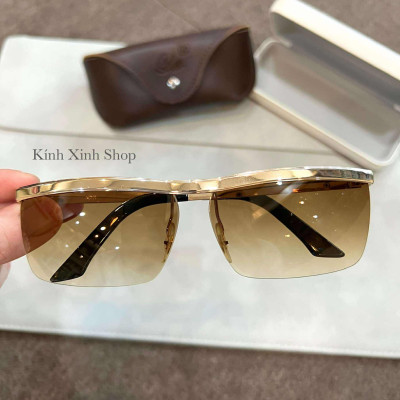 Kính râm nam Solex Sống Trâu nửa viền cao cấp gọng mạ vàng 14K 1/25