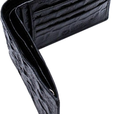Bộ Ví & Thắt Lưng Nam Vân Cá Sấu Huy Hoàng HT2117-HT4117 (23 x 11,5 cm) - Đen