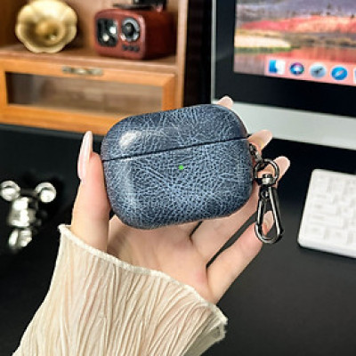 Bao Case da PU dầu cho Airpods Pro 2 / Airpods 4 - Hàng Chính Hãng