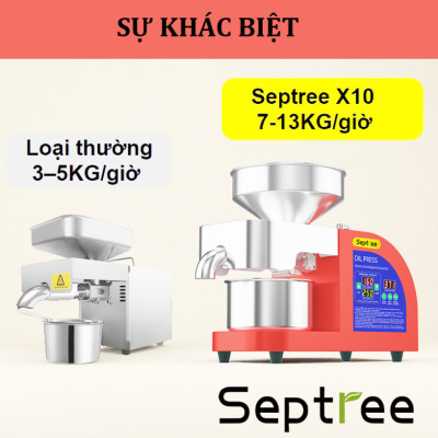 Máy ép dầu ăn thực vật chuyên nghiệp nâng cấp hoàn toàn mới thương hiệu Mỹ cao cấp Septree X10 - Hàng chính hãng (BH 1 NĂM)