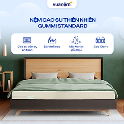 Nệm cao su 100% tự nhiên cao cấp Gummi Standard 2.0 10cm tại Vua Nệm - Nâng đỡ vượt trội, thoáng kí tối ưu