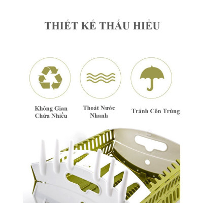 Kệ Đựng Chén Dĩa và Đồ Dùng Nhà Bếp Rất Tiện Lợi