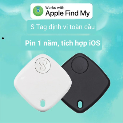 Thiết bị định vị toàn cầu GPS Sualio Tag cho Apple Find My tìm đồ vật, thú cưng, chìa khoá - Hàng nhập khẩu.
