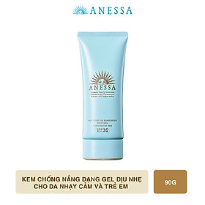 Kem chống nắng dạng gel dịu nhẹ cho da nhạy cảm và trẻ em Anessa Moisture UV Sunscreen Mild Gel For Sensitive Skin SPF 35+ PA++++ 90g