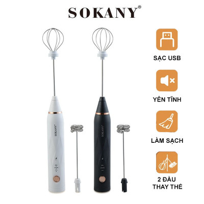 Máy đánh trứng, tạo bọt sữa cafe SOKANY thiết kế cầm tay cỡ nhỏ tiện dụng cho gia đình - SK201A - HÀNG CHÍNH HÃNG - DELIYA
