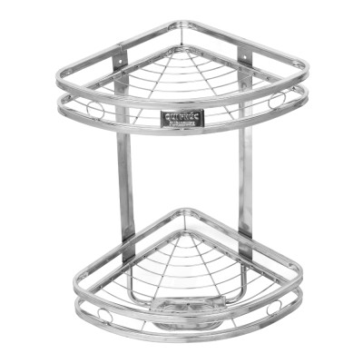 [Chính hãng Qui Phúc] Kệ góc xà phòng inox DONA 2 tầng inox 304, có khay xà phòng