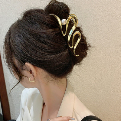 Kẹp tóc kim loại dạng dài đính xoàn hottrend