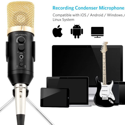 SOAIY Micro karaoke cho điện thoại và máy tính MK-F400TL - Hàng Nhập Khẩu