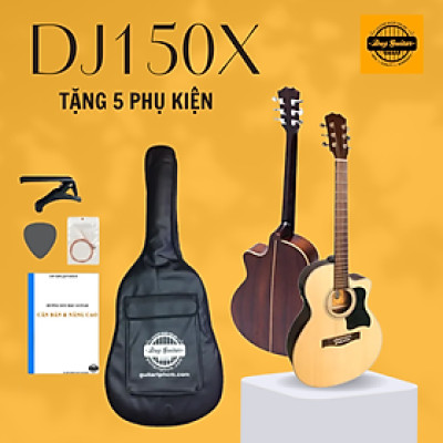 Đàn guitar acoustic DJ150X có EQ âm thanh chất lượng tốt gỗ full solid chọn lọc