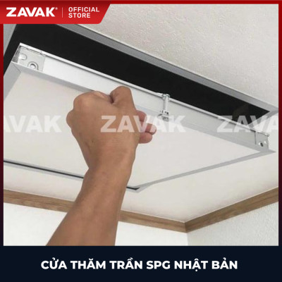 Nắp cửa thăm trần thạch cao 45x45cm SPG-68345 - Nhật Bản, Khung nhôm có bản lề mở thả xuống, sơn tĩnh điện màu Trắng. 