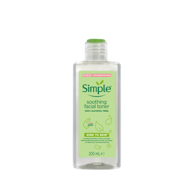 Combo Chăm Da Cơ Bản SIMPLE Nước Tẩy Trang 200ml + Sữa Rửa Mặt 150ml + Toner 200ml + Sữa dưỡng 125ml