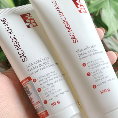 [Size du lịch] Sữa rửa mặt Sắc Ngọc Khang 30g chiết suất hoa anh đào giúp làm sạch dịu nhẹ cho làn da mịn màng tươi sáng