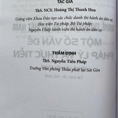 Nghề Thừa Phát Lại Tại Việt Nam - Một Số Vấn Đề Pháp Lý Và Thực Tiễn 