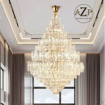 ĐÈN THẢ TRẦN PHA LÊ / ĐÈN THÔNG TẦNG TRANG TRÍ PHÒNG KHÁCH / PHÒNG NGỦ / CẦU THANG / KHÔNG GIAN SANG TRỌNG AZP-8088 phong cách đương đại, hàng nhập khẩu AZP