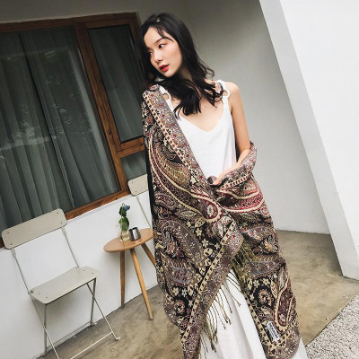 KHĂN CHOÀNG CỔ PASHMINA THỔ CẦM HOA HỒNG 03