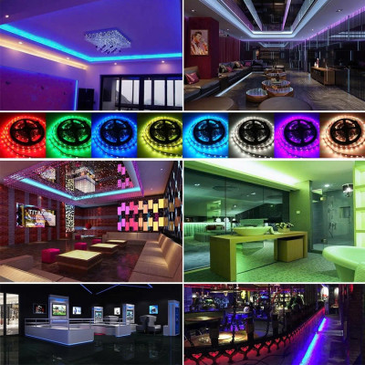 Cuộn Dây Đèn LED 5M Kết Nối Bluetooth Trang Trí, Trang Trí Phòng, Dán Tường, Bàn Máy Tính, Tạo Không Gian Quay Video , Chụp Ảnh, Kèm Remote